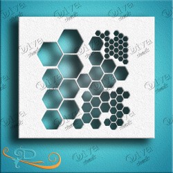 Diva Stencils Texture Honeycomb #2